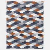 Navy Rust Small Geometry VIIBb Fleecedecke (Vorderseite)