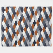 Navy Rust Small Geometry VIIBb Fleecedecke (Vorderseite (Horizontal))