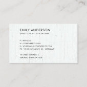 NAVY RUSTIC FLORAL BIRD HOTEL DANK IHNEN REALTOR VISITENKARTE (Rückseite)