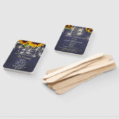 Navy rustikale Sonnenblumen schicke Hochzeitsfeier Fächer (Non-assembled)