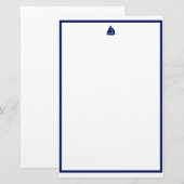 Navy Sailboat Briefpapier (Vorne/Hinten)