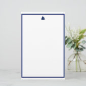Navy Sailboat Briefpapier (Stehend Vorderseite)