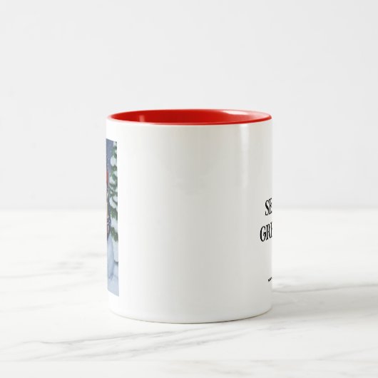 Navy Sailor Snowman Holiday Tasse (Mittel)