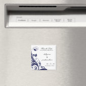 Navy Save the Date Wedding Magnet (In Situ (Geschirrspüler))