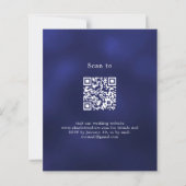 Navy Schneeflocken Winterhochzeit QR Einladung (Rückseite)