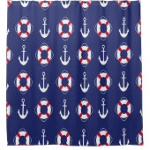 Navy schöner Stil für Ihr Badezimmer Duschvorhang (Vorderseite)