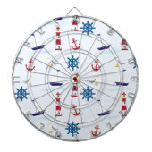 Navy schönes Sommerdesign Dartscheibe (vorne)