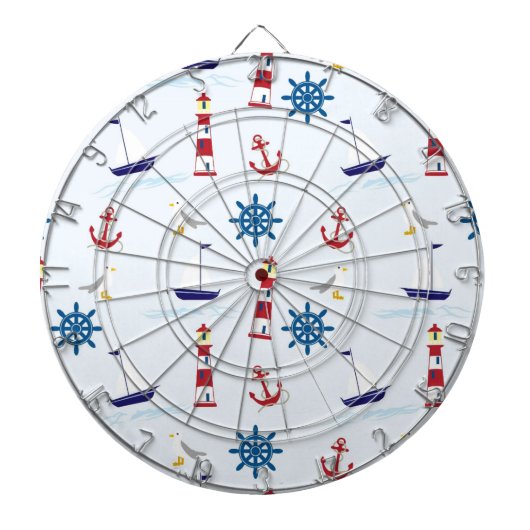 Navy schönes Sommerdesign Dartscheibe (vorne)