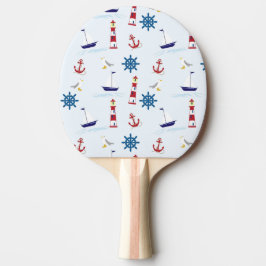 Navy schönes Sommerdesign Tischtennis Schläger