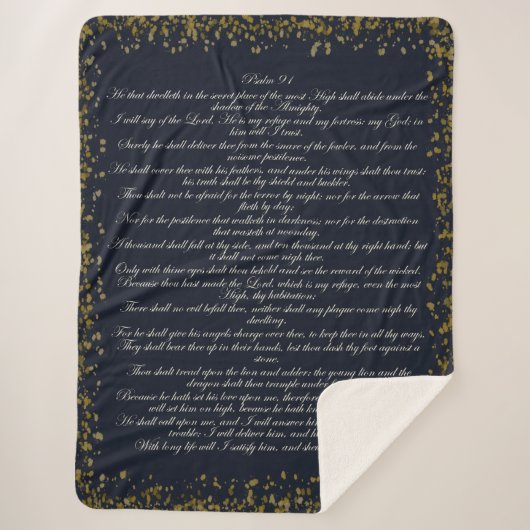 Navy Scripture, Psalm 91 Christlich Bibel Verse Sherpadecke (Vorderseite)