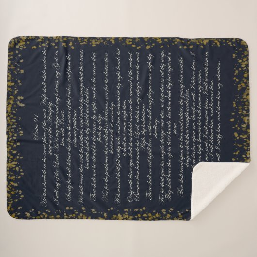 Navy Scripture, Psalm 91 Christlich Bibel Verse Sherpadecke (Vorderseite (Horizontal))