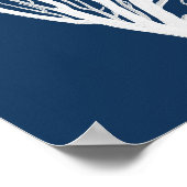 Navy Sea Coral #7 Stranddekor Kunst Poster (Ecke)