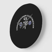 Navy Seabee Construction Electrician Rating Badge Große Wanduhr (Winkel)