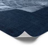 Navy Seashell Beach Deco Print No. 2 Poster (Ecke)