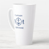 Navy Seepferd & Ankername oder Schiff 2 Sieben gro Milchtasse (Linke Ecke)