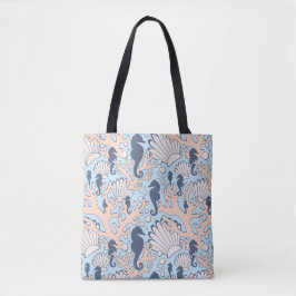 Navy Seepferd Gardens Toag Tasche