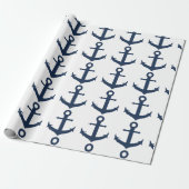 Navy Ship Anchor Nautical  Geschenkpapier (Ungerollt)