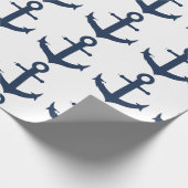 Navy Ship Anchor Nautical  Geschenkpapier (Ecke)