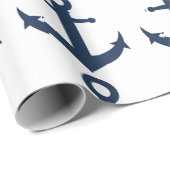 Navy Ship Anchor Nautical  Geschenkpapier (Rolleneckpunkt)