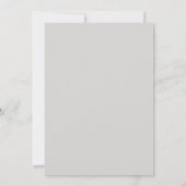 Navy Silber Eiserne Winterhochzeit Einladung (Rückseite)