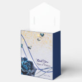 Navy Silber Gold Geschenkbox Geschenkschachtel (Geöffnet)