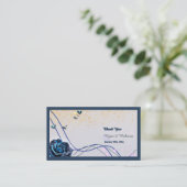 Navy Silber Gold Hochzeit Danke Karte (Stehend Vorderseite)