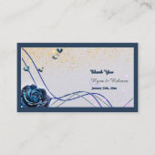 Navy Silber Gold Hochzeit Danke Karte (Vorderseite)
