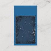 Navy Silber Gold Hochzeits Platzkarte (Rückseite)
