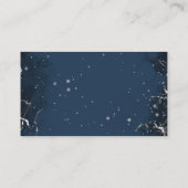 Navy Silber Gold Umschlagkarte mit QR-Code Begleitkarte (Rückseite)