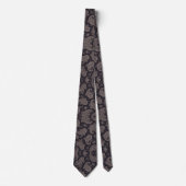 Navy-Silber-Paisleymuster Krawatte (Vorderseite)