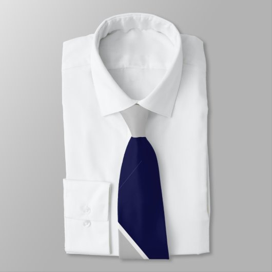 Navy Silver and White Krawatte (Gebunden)
