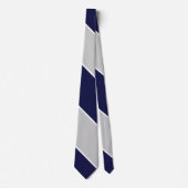 Navy Silver and White Krawatte (Vorderseite)