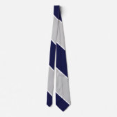 Navy Silver and White Krawatte (Rückseite)