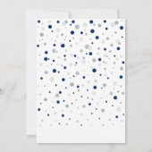 Navy & Silver Balloons | Es ist eine Baby-Dusche Einladung (Rückseite)