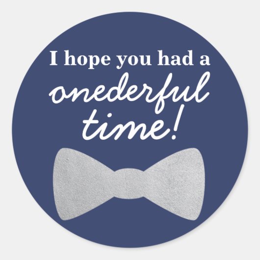 Navy, Silver & Blue Onederful Stickers (Vorderseite)