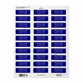 Navy & Silver Confetti mit Ihrem Namen und Ihrer A (Vorne)