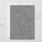 Navy & Silver Confetti Moderne Probe Abendessen Einladung (Rückseite)