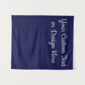 Navy Silver Custom Sign Personalisiertes Brautpart Wandteppich (Vorderseite (Horizontal))