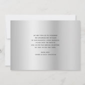 Navy Silver Glitzer Bat Mitzvah Script Modern Bold Save The Date (Rückseite)