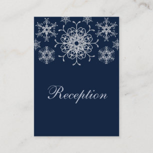 Navy Silver Glitzer sieht Snowflakes Umschließkart Begleitkarte