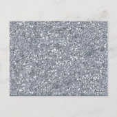 Navy Silver Glitzer Snowflakes Tischnummer Card (Rückseite)