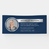 Navy & Silver Promotions Corporate Business Foto Banner (Horizontal)