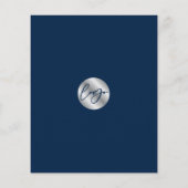 Navy & Silver Real Anwesen Agent Beruflicher Flyer (Hinten)