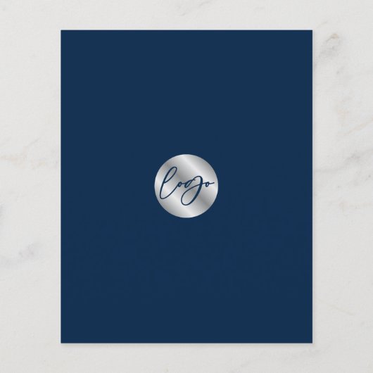 Navy & Silver Real Anwesen Agent Beruflicher Flyer (Hinten)