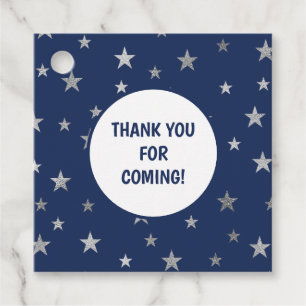 Navy Silver Stars danken dafür, Tag zu bevorzugen Geschenkanhänger