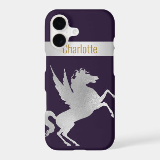 NAVY SILVER UNICORN IPHONE COVER individuell anpas