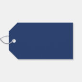 Navy Simple Calligraphy Danke Brautparty Geschenkanhänger (Rückseite Horizontal)