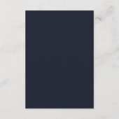 Navy Simple Calligraphy Modern Wedding Enclosure C Begleitkarte (Rückseite)