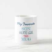 Navy Simple Favorite Son Geschenk an Mutter Kaffeetasse (Mittel)