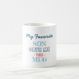 Navy Simple Favorite Son Geschenk an Mutter Kaffeetasse